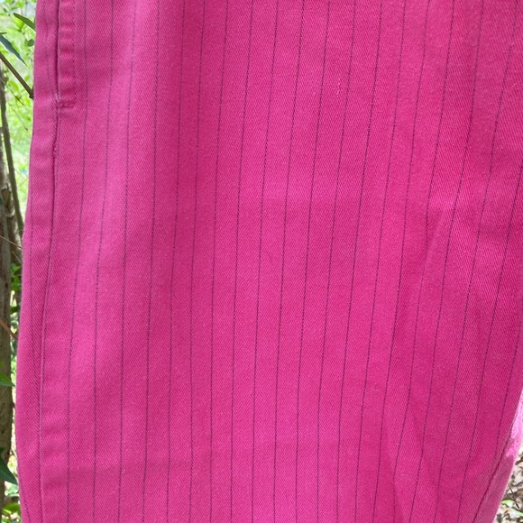 Y2K Pink Grey Pinstripe Dickies Capris Jrs 5 - Picture 2 of 15